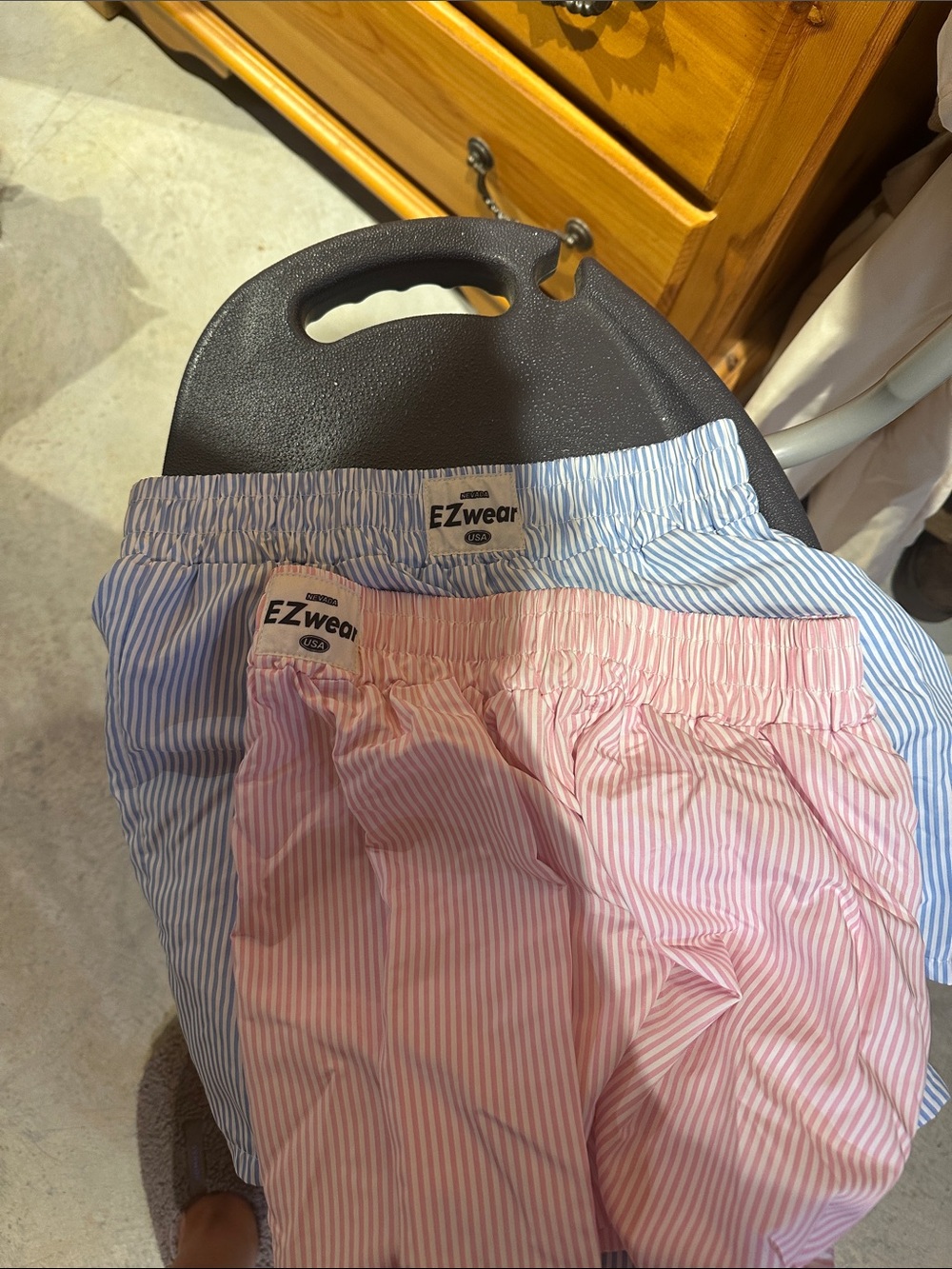 Women’s Cotton Striped Pajama Shorts - Pink & Blue